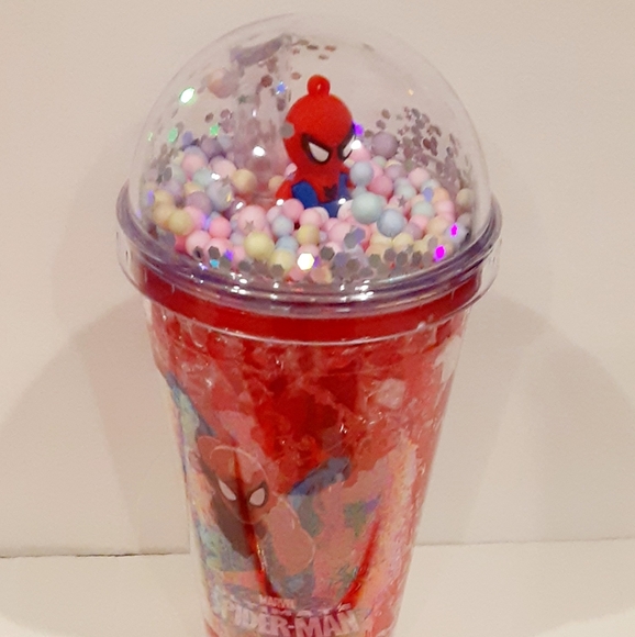 SPIDER-MAN WATER CUP 16OZ AVAILABLE IN RED AND BLUE - Picture 1 of 4